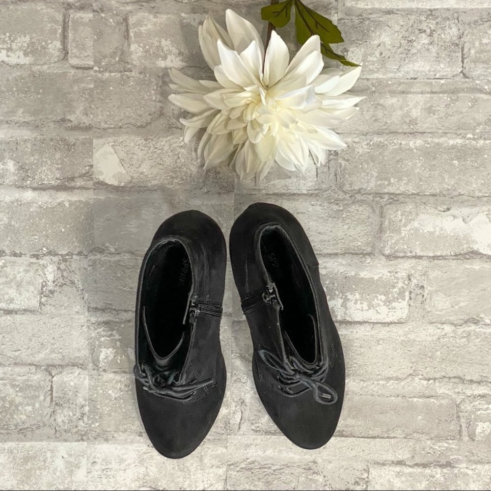 SOLD | Call It Spring Black Suede Ankle Booties EUC - Picture 6 of 13